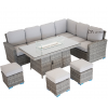 LM19-S20ZH L/R Hand Corner Sofa Set with the 3 Footstools 