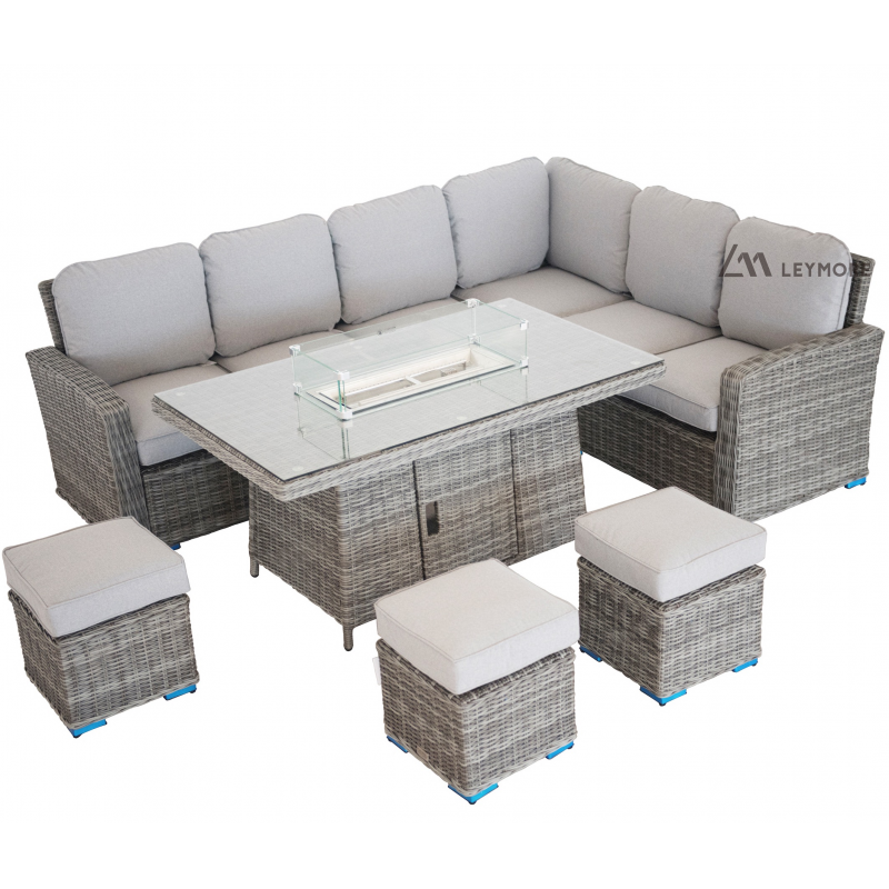 LM19-S20ZH L/R Hand Corner Sofa Set with the 3 Foo...
